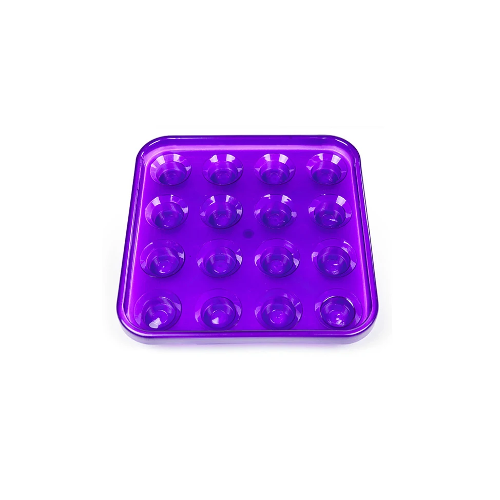 Многоцветный пластиковый поднос для бильярдного бассейна 57 мм 16 шт.