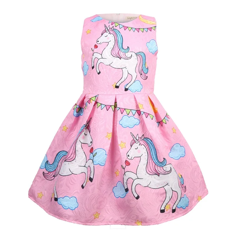 Unicorn Baby Girls Dress for Kids Children Party cosplay Clothes kids Princess Costume unicornio dress little pony toy headband | Детская
