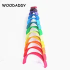 Дропшиппинг 12 шт. большие радужные блоки деревянные игрушки для детей строительные блоки 84*35*7 см дошкольные Монтессори обучающие игрушки