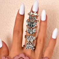 bohemian 6 pcsset silver butterfly angel wings bee rings set elegant women jewelry for party gif