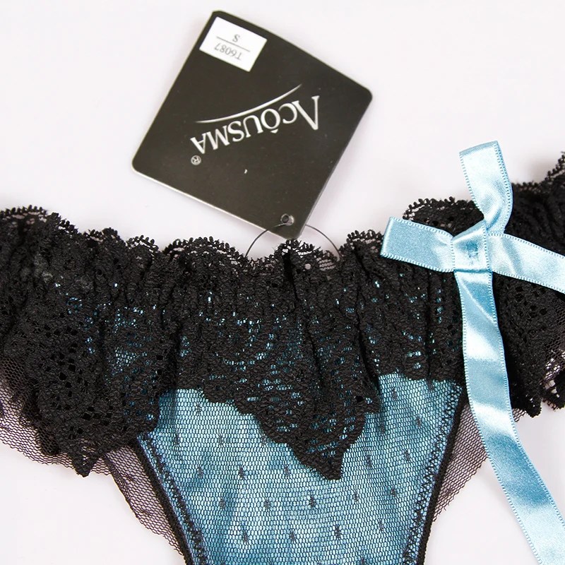 ACOUSMA трусы женские сексуальные кружево трусики кружевное белье цветочный бантом