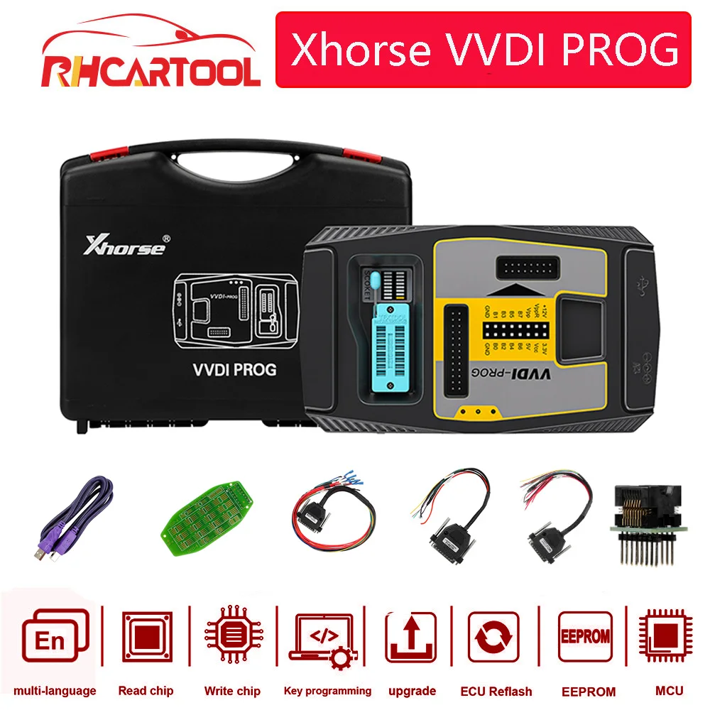 

Диагностический инструмент OBD2 Xhorse VVDI PROG VVDI, максимальная поддержка дистанционного программирования, работа с программатором Condor Dolphin XP005 дл...