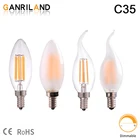 Светодиодная лампа-свеча C35, матовая, 4 Вт, 6 Вт, лампы накаливания с регулируемой яркостью Вт, 220 В, теплый белый свет, 2700 к, светодиодная лампа Эдисона, люстра