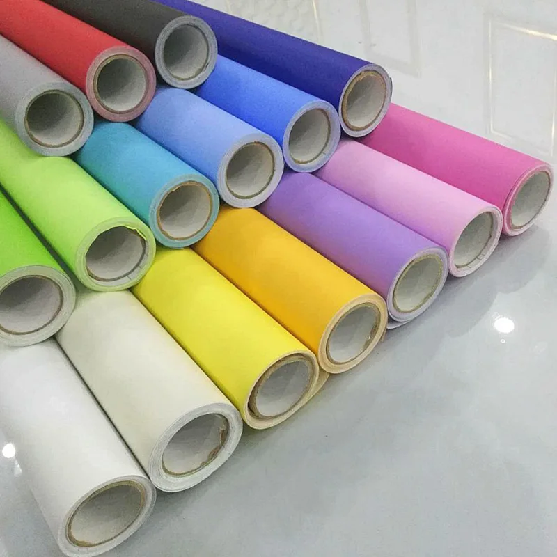 

High-quality home wallpaper with thick frosted PVC solid color self-adhesive wallpaper decorative background wall paste