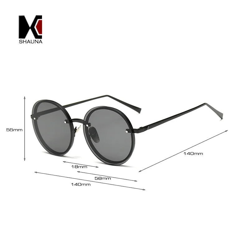 Мужские и женские очки без оправы SHAUNA брендовые дизайнерские в стиле ретро с