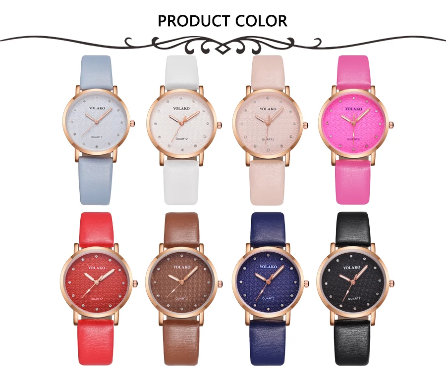 

Vogue Teenager Watch YOLAKO Women's Casual Quartz Leather Band New Strap Watch Analog women watches top brand luxury