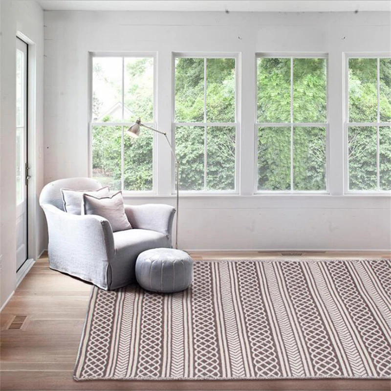 Ковры из чистой шерсти в скандинавском стиле для гостиной спальни детской