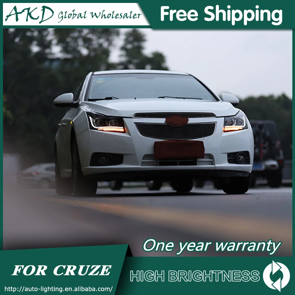 AKD автомобильный Стайлинг для Chevrolet Cruze фары 2009- светодиодный фары DRL фара Q5 Биксеноновые линзы Высокий Низкий луч парковка