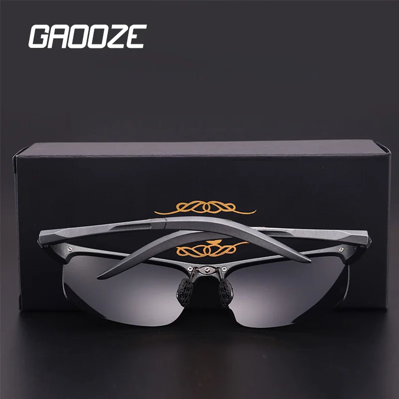Солнцезащитные очки GAOOZE Мужские поляризационные роскошные овальные для