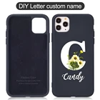 Чехол с именем на заказ сделай сам для iphone 13 12 Pro, Чехол для мальчиков и девочек из жидкого силикона 11 Pro Max 8 Plus SE 2020, чехол для XR XS 10 7 Plus