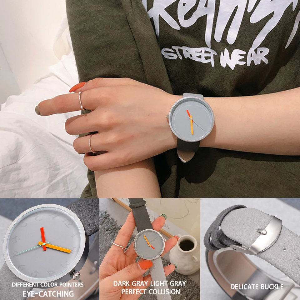 

Hot Sale Romantic Watches Simple Ladies Clock Quartz Wrist Watch Leather Strap Bracelet Women Watches Fashion Clock reloj mujer