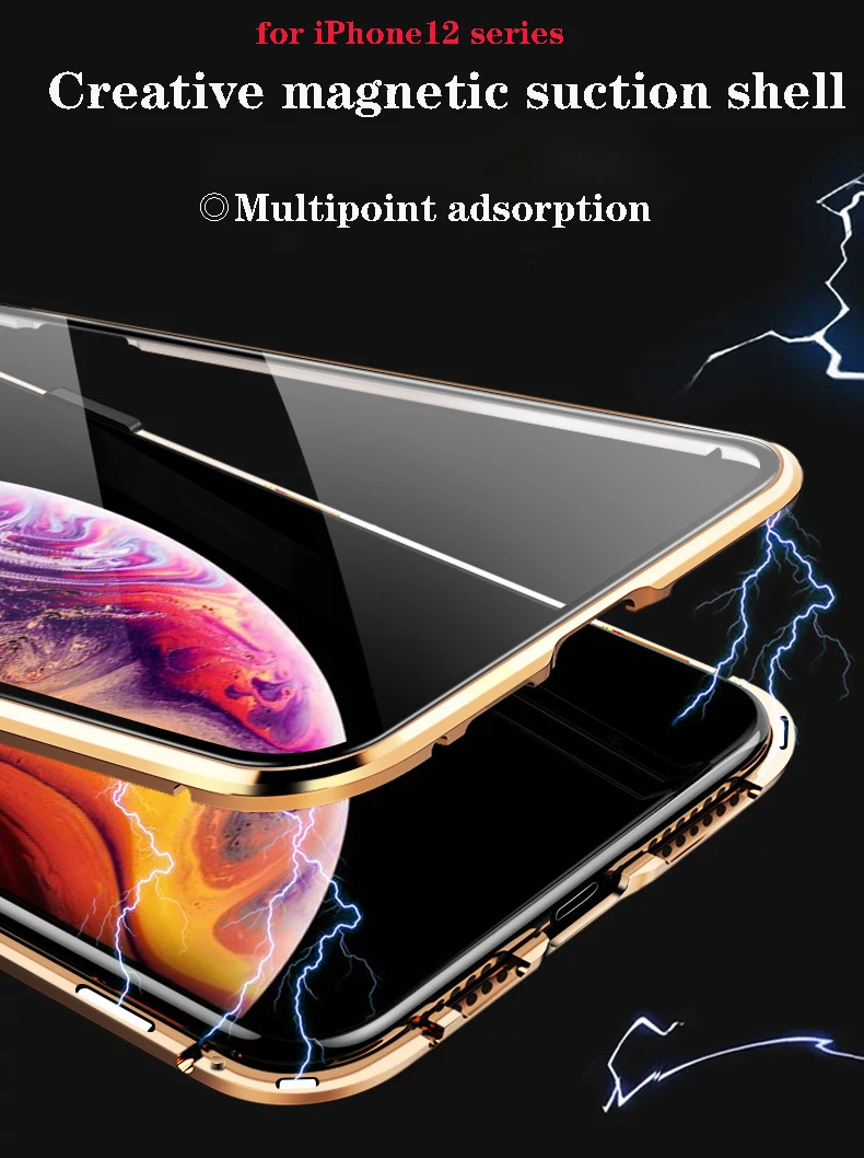 Магнитный чехол книжка на 360 ° для iphone12 Pro Max мобильный телефон двухсторонний