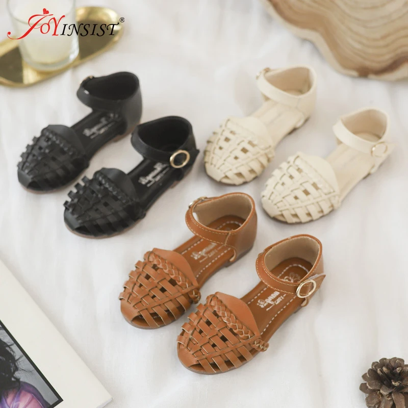 Модные римские сандалии для девочек детские ручной работы детская обувь