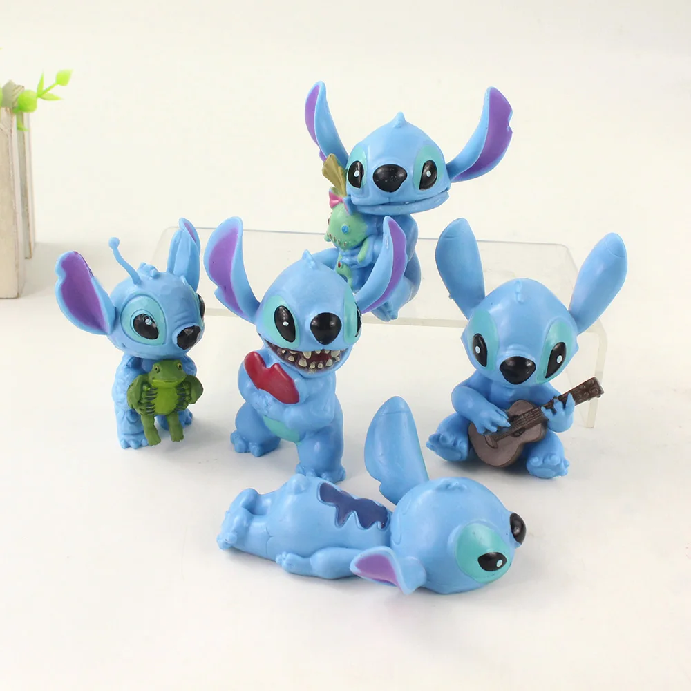 

Фигурки героев мультфильма «Лило и Стич» из мультфильма Disney, 3-9,5 см, 5 шт./лот