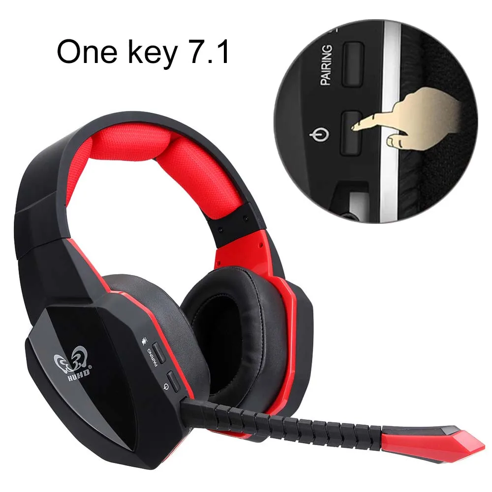 2 4G USB Беспроводная игровая гарнитура 7 1 наушники с микрофоном для ПК компьютера PS4