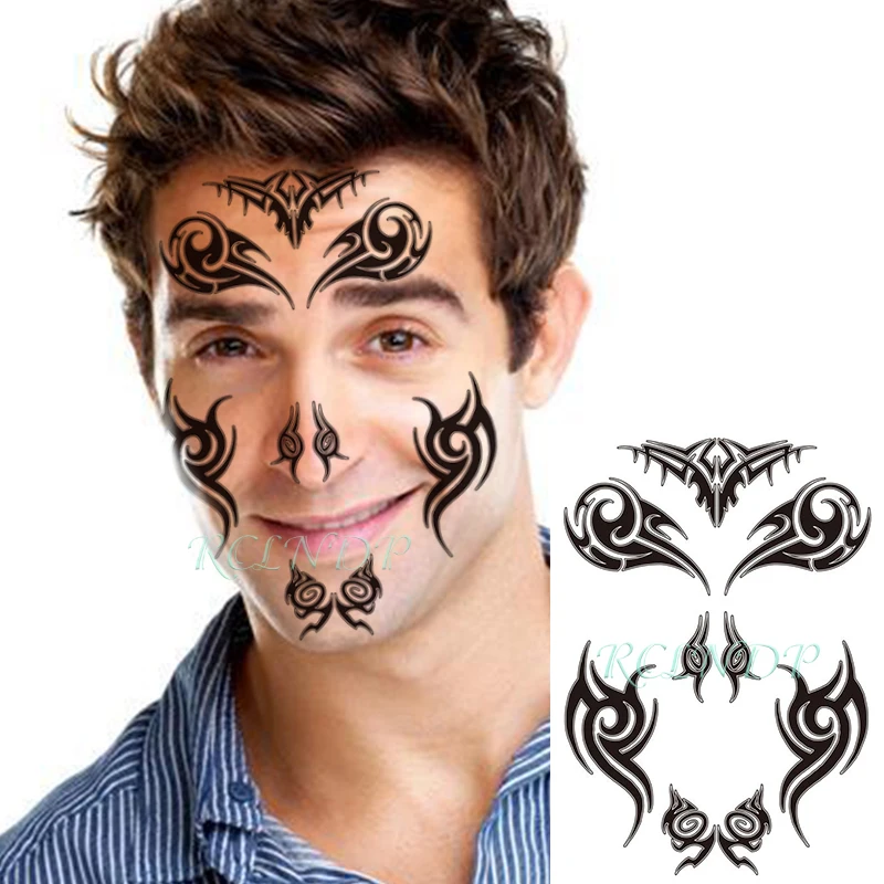 

Водостойкая Временная тату-наклейка, этнический тотем, маори, художественный дизайн, узор, флеш-тату, искусственное тату для женщин и мужчин
