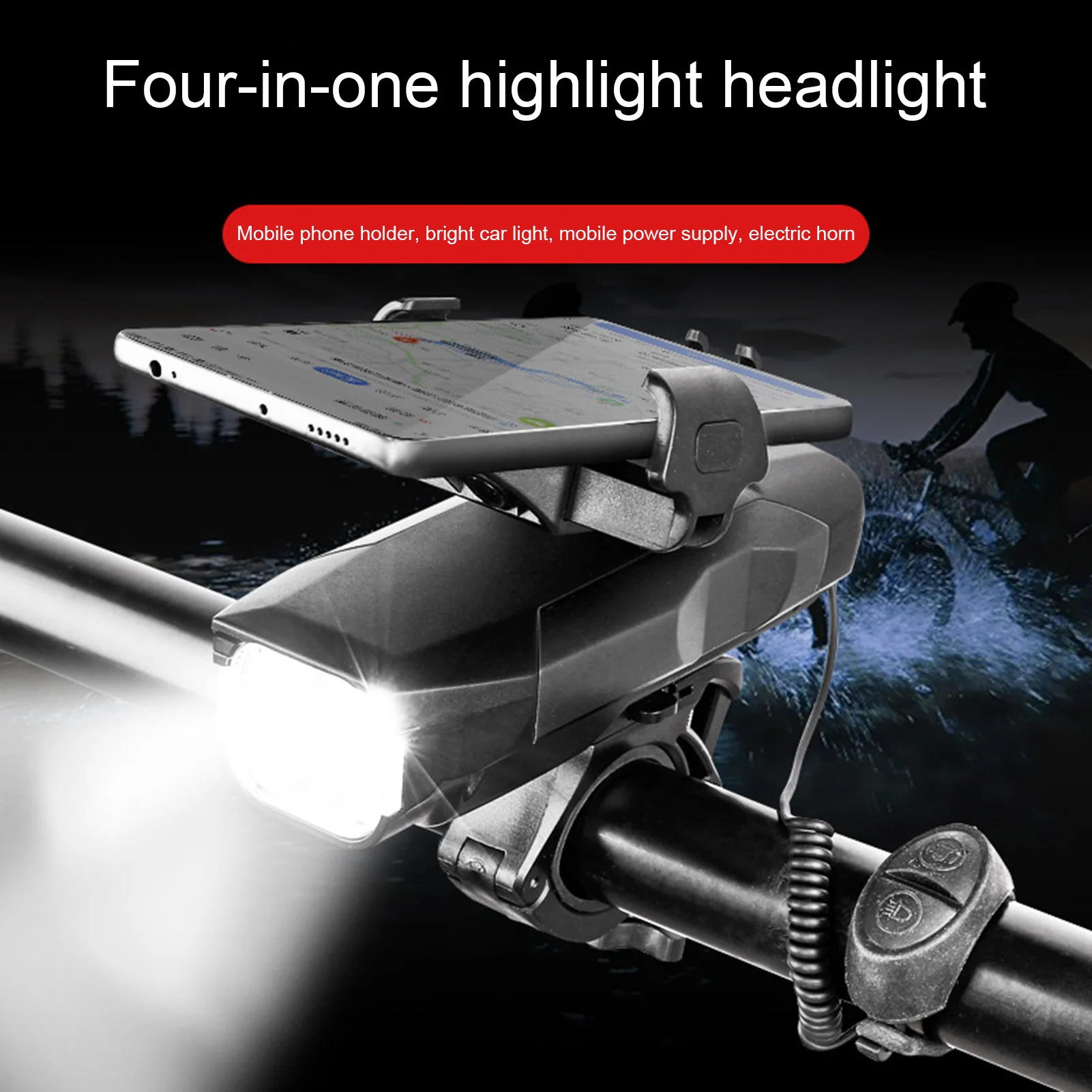 

Cycling Light Waterproof Bicycle Light USB Rechargeable Outdoor MTB Bicycle Lamp With Power Bank Headlight Bike Accessories