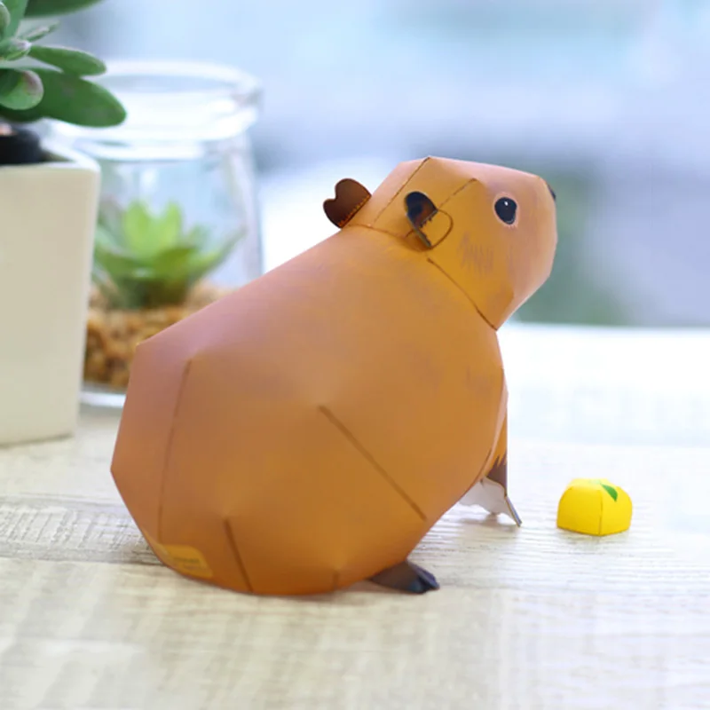 Capybara оригами искусство Складная Мини Милая 3D бумажная модель Крафтовая фигурка