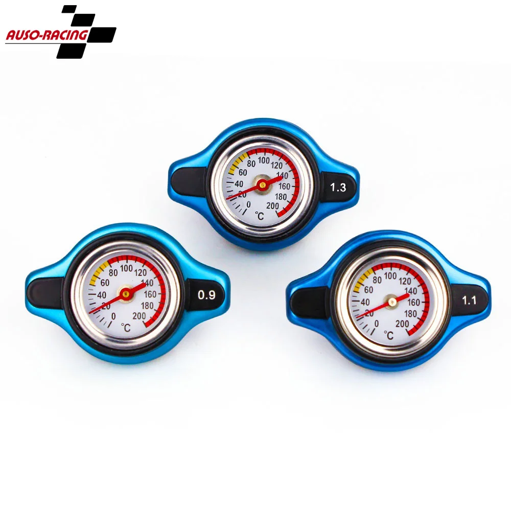 

Racing Small Size Thermost Radiator Cap COVER + Water Temp gauge 0.9BAR or 1.1BAR or 1.3 BAR Cover No logo(Big and Small head)