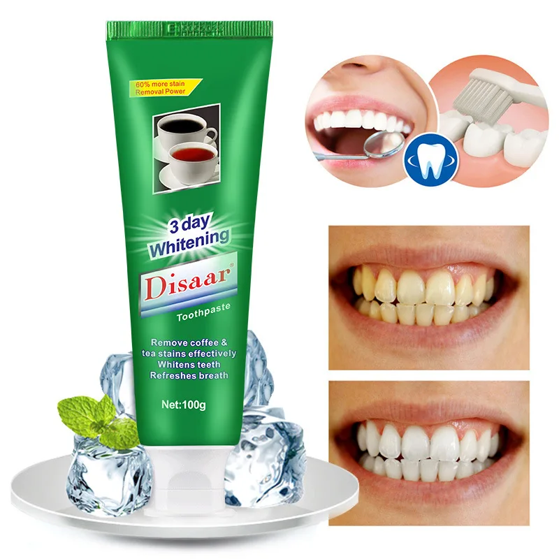 

100g*2 pcs Disaar Toothpaste to remove tea stains and coffee stains Toothpaste fresh white teeth care teeth whitening