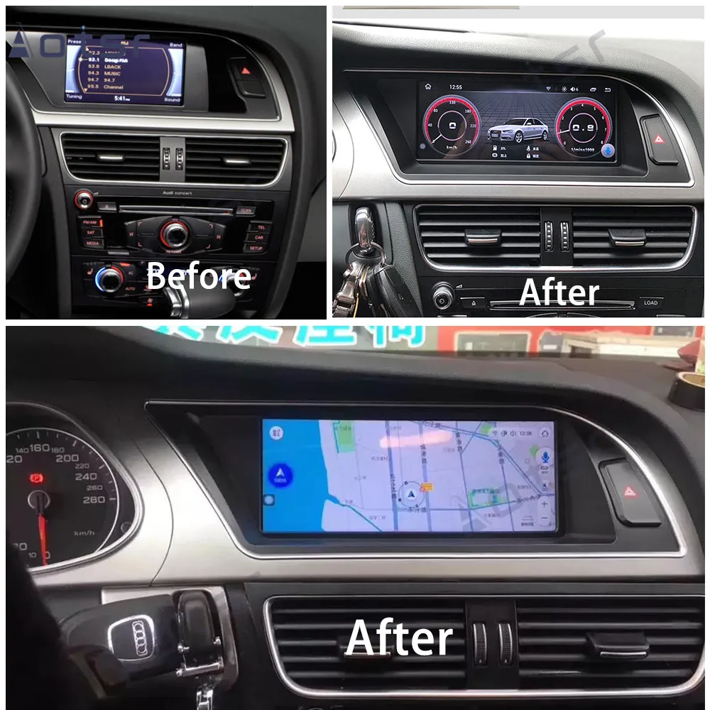 Для Audi A4 A4L A5 B8 8K 2009-2012 8+128 ГБ Android10 Стерео GPS DVD Радио Экран Монитор MMI 2G 3G MIB