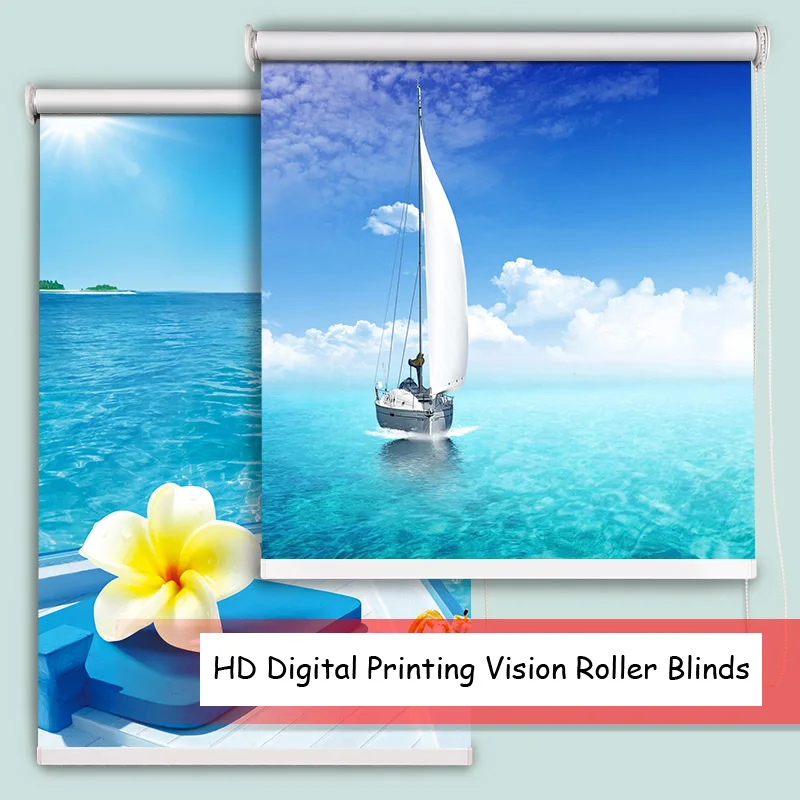 Цифровая печать в формате Hd полузатеняющие роликовые жалюзи для гостиной и