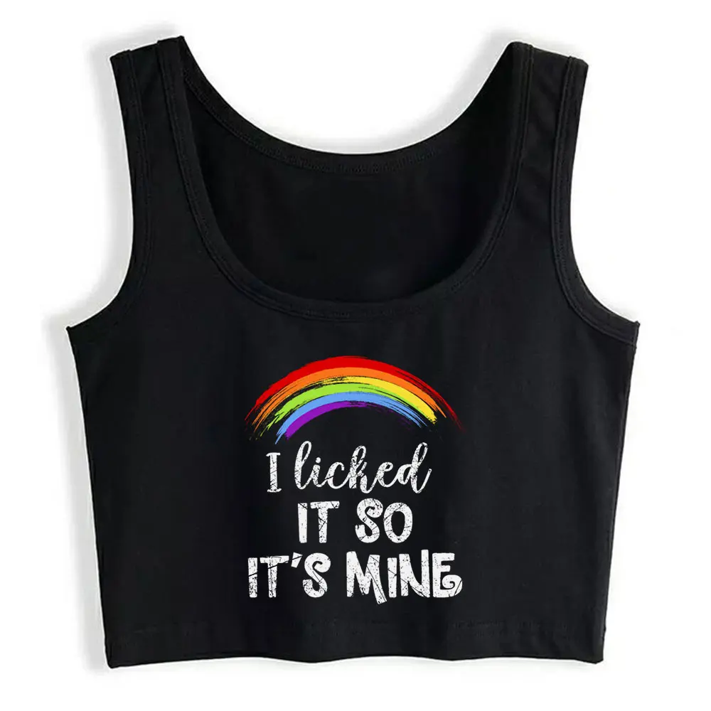 

Crop Top Lgbt Rainbow Pride Gift Street Harajuku Cotton Y2k Tops Womens Tops blusas mujer de moda 2021 verano Gym Tank Top Women