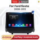 Автомагнитола Junsun V1 Pro, мультимедийный проигрыватель с голосовым управлением, GPS-Навигатором, Android 10,0, для Ford fiesta, 2008-2013, типоразмер 2DIN