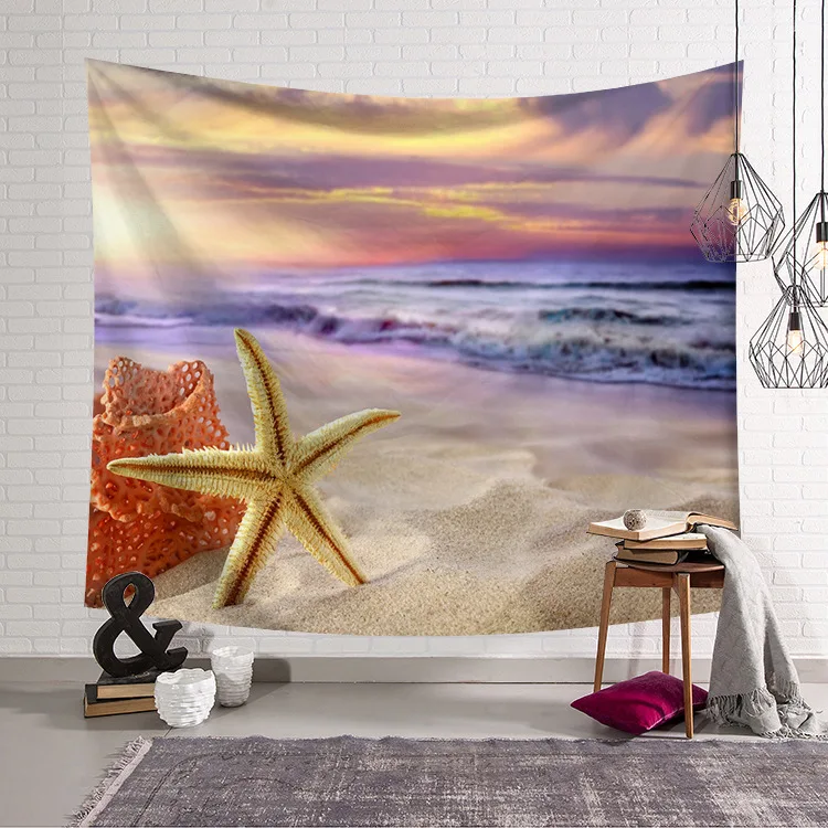 CAMMITEVER Sand Bottle Star Fantasy Sea Beach Side Tapestry Wall Hanging Blanket Decor Home Decorations | Дом и сад