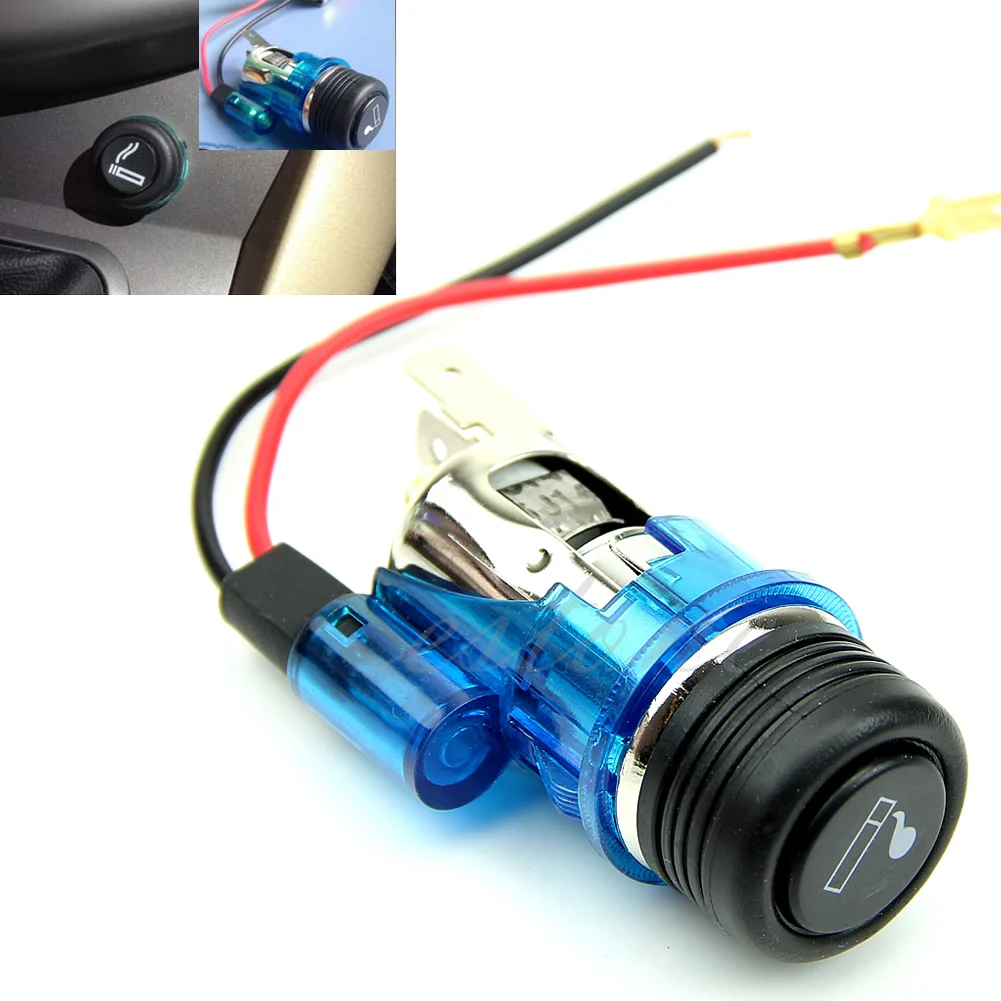

120W 12V Car Motorbike Motorcycle Cigarette Lighter Power Socket Plug Outlet B F7QB