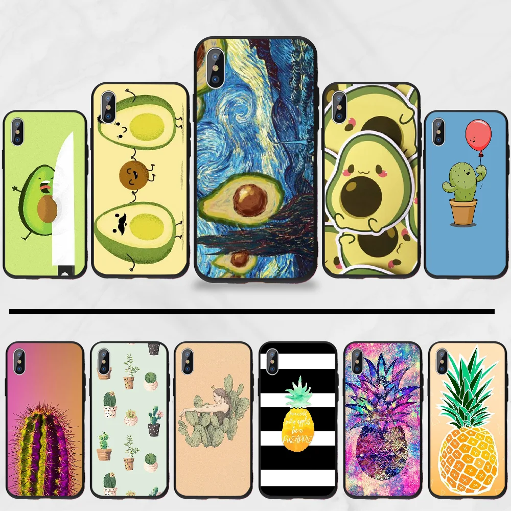 Ананас кактус авокадо клиент высокое качество чехол для телефона iphone 5 5S 5c se 6 6s 7 8