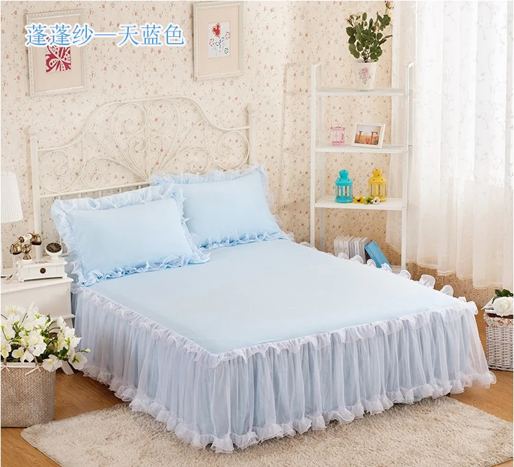 Комплект постельного белья из 3 предметов роскошное покрывало с оборками