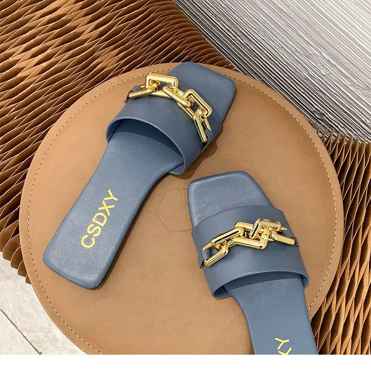 

Women's Slippers plus size 2021 New Summer Outerwear Fashion Flat Bottom Travel Vacation Beach Shoes Seaside Sandals