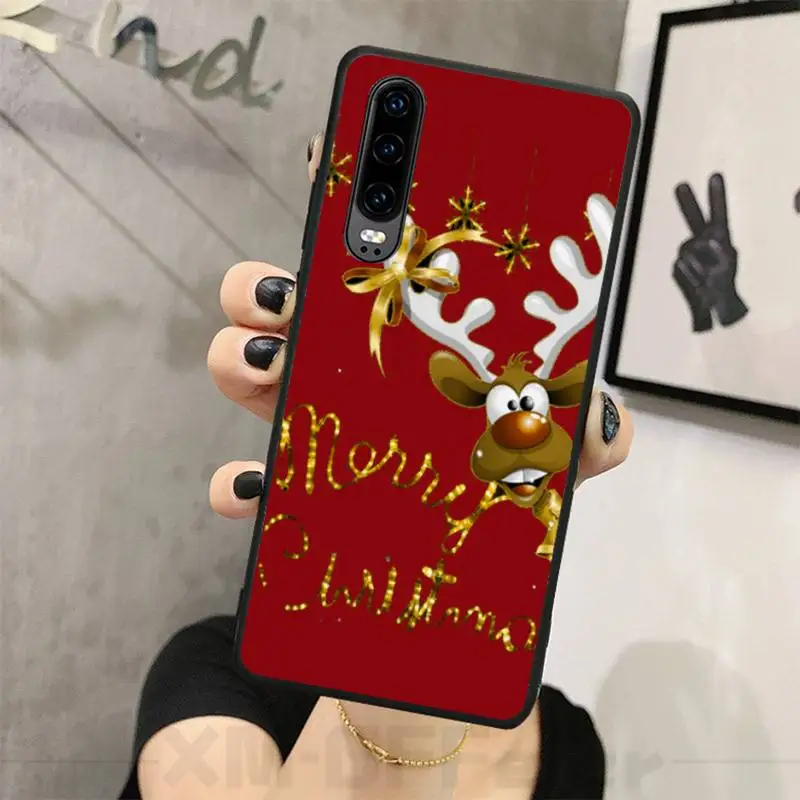 

Merry Christmas Phone Case For Huawei P20 P30 P40 Pro Mate 20 30 Pro Lite Nova 3I Cases Cover For Huawei P20 Case