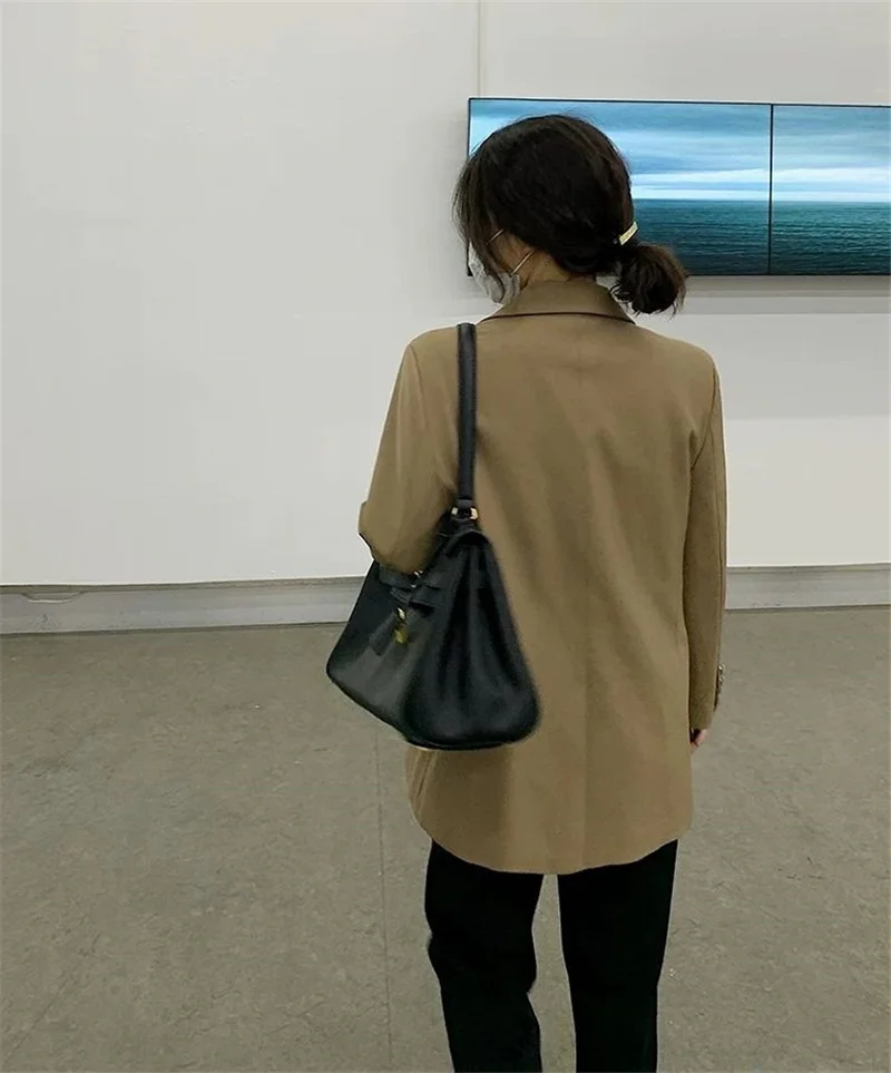 

Womens Blazers Long Sleeve Slim Blazer Jacket Work Formal Office Suit Solid Lapel Coat Mid-Length Elegant Women Blazer