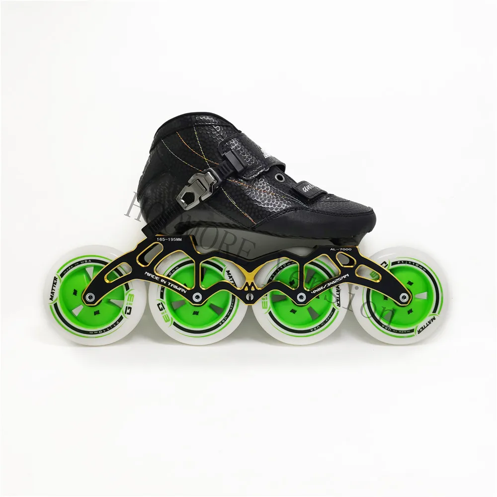 Коньки скоростные из углеродного волокна 4 Х100 х110 мм 100 110 мм|Обувь для роликов| |