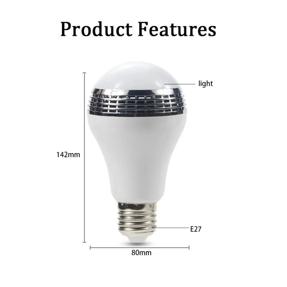Умная Светодиодная лампа E27 с регулировкой яркости 10 Вт|music bulb|e27 led rgblamp dimmable |