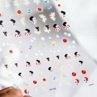 Мультяшный медведь 5D наклейки для ногтей персонаж палка фигурки Слайдеры для ногтей маникюр рука макияж Прямая поставка T1104