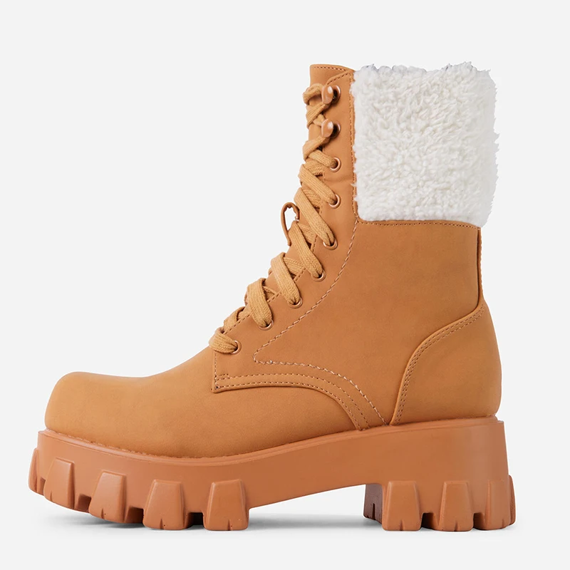 

Женские флисовые ботинки ADBOOV, теплые зимние ботинки, большие размеры 42 43