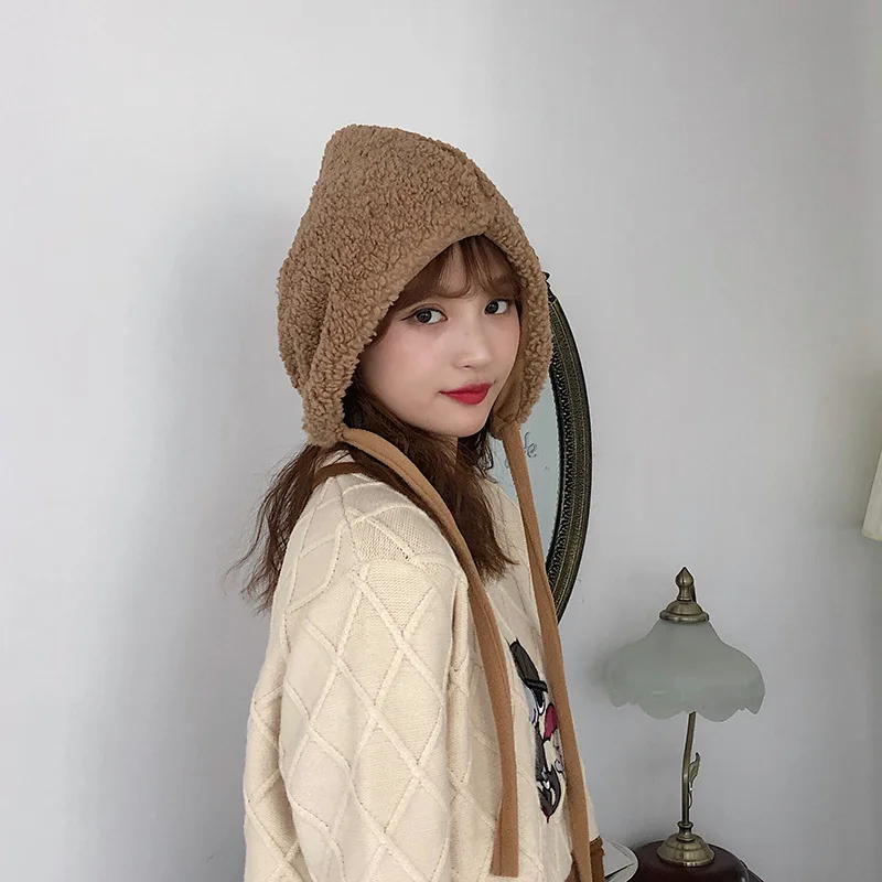 Повседневная шапка-бомбер для женщин зимняя шапка-ушанка из плотного бархата