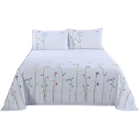 cotton twill embroidered bed linen bedding set bed sheets soft hypoallergenic wrinkle fade 3 piece bedding sets full white