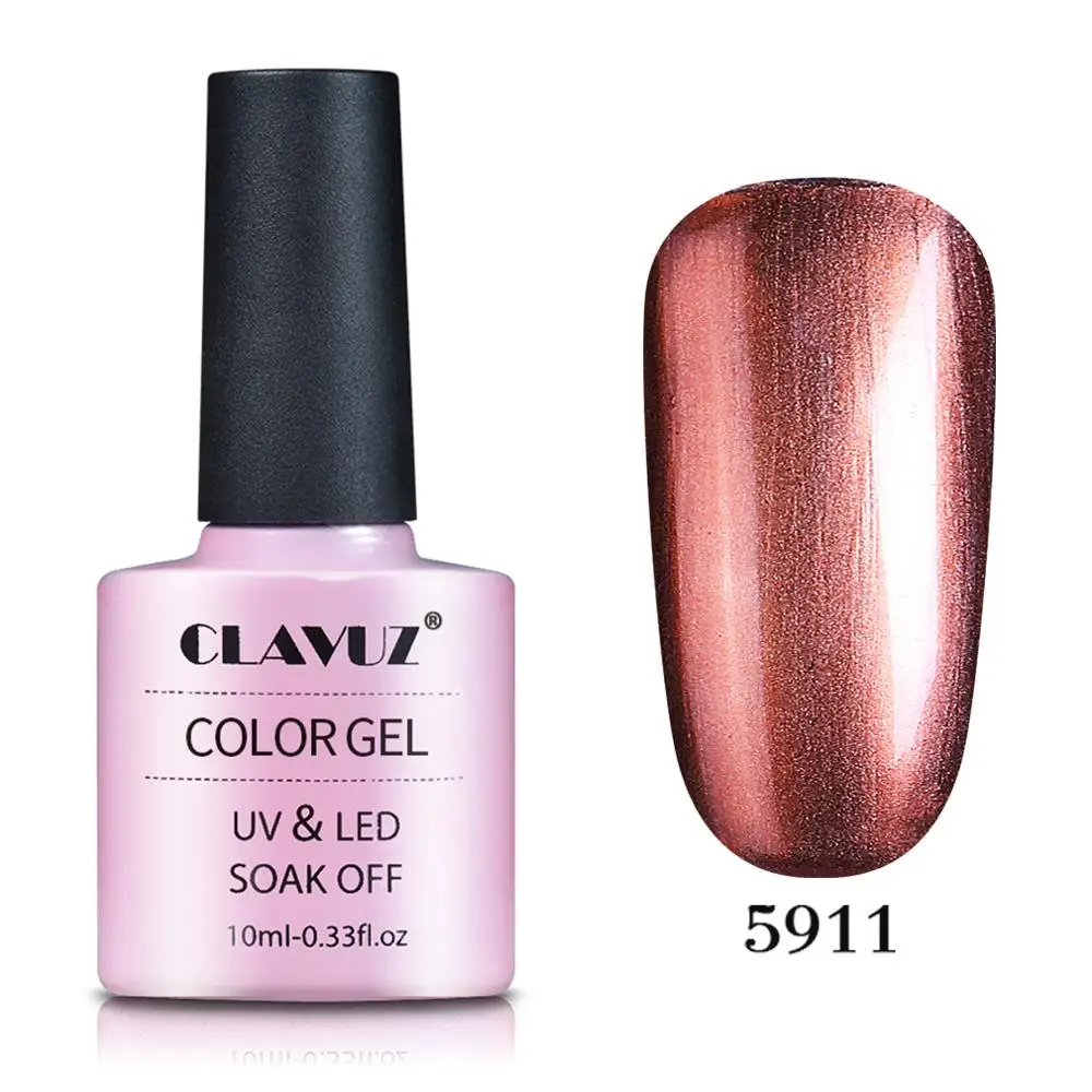 CLAVUZ 10 мл Платиновый + металлический титановый серебристый эффект лак для ногтей