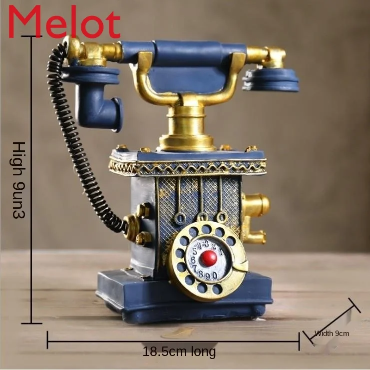 

Cafe Restaurant Vintage Telephone Coin Bank Model Decoration Bar Counter Piggy Bank