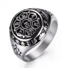 Мужской классический ретро религиозный стиль искусственное кольцо амулет Повседневный подарок кольцо ювелирные изделия