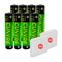 8pcs cunvae battery nimh aaa 1100mah 1 2v 3a ni mh aaa rechargeable batteries aaa bateria baterias 2pcs battery hold case box