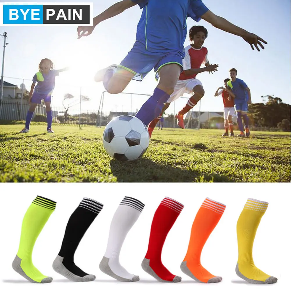 BYEPAIN/1 пара плотные детские носки для футбола мальчиков и девочек спортивные