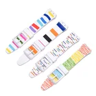 Яркие силиконовые часы резиновый сменный Радужный Браслет для образец ремешка мужчин и женщин, 16 мм 17 мм 19 мм