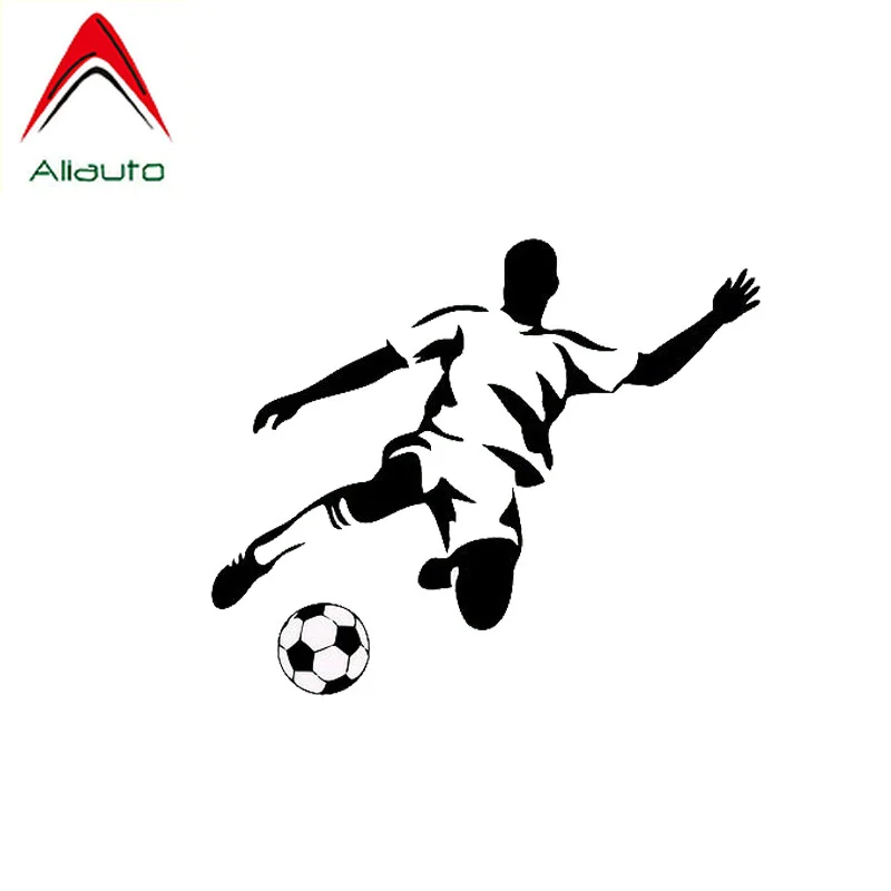 

Стильные Мультяшные автомобильные наклейки Aliauto, футбол, спорт, автомобильный Стайлинг, виниловые солнцезащитные, анти-УФ наклейки, черный/...