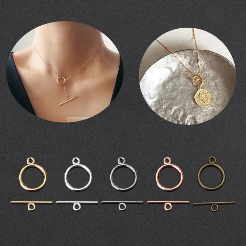 

2021 New 20 Sets Bracelet Necklace Bar and Ring Toggle Clasps Connectors Jewelry Finding