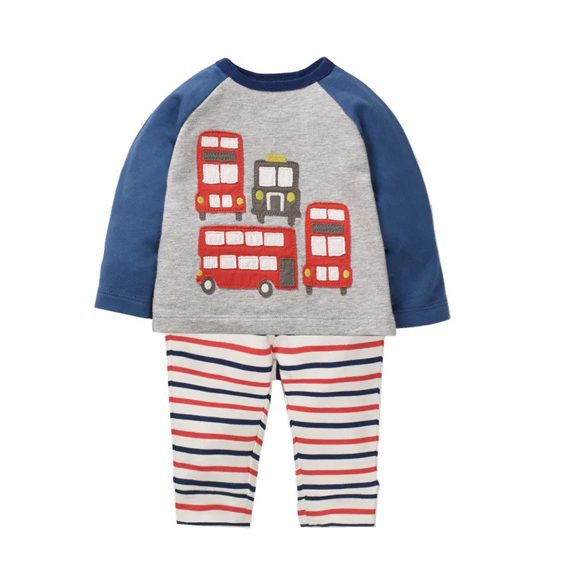 Jumping Meters/новая одежда для мальчиков хлопковые комплекты одежды с аппликацией и